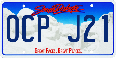SD license plate 0CPJ21