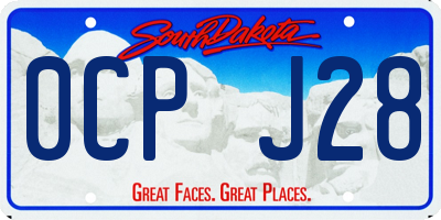 SD license plate 0CPJ28