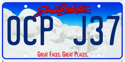SD license plate 0CPJ37
