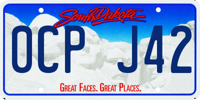 SD license plate 0CPJ42