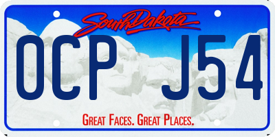 SD license plate 0CPJ54