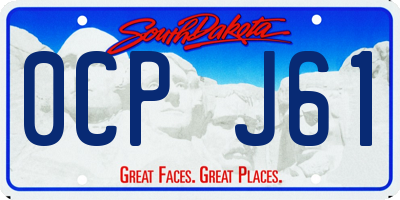 SD license plate 0CPJ61