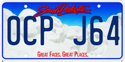 SD license plate 0CPJ64
