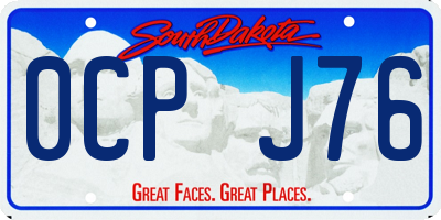 SD license plate 0CPJ76