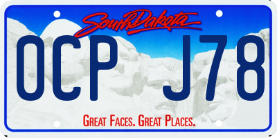 SD license plate 0CPJ78