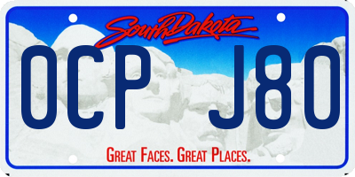 SD license plate 0CPJ80