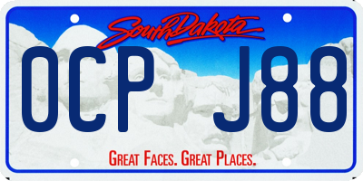 SD license plate 0CPJ88