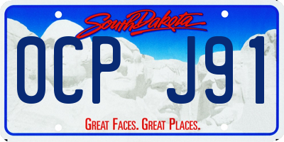 SD license plate 0CPJ91