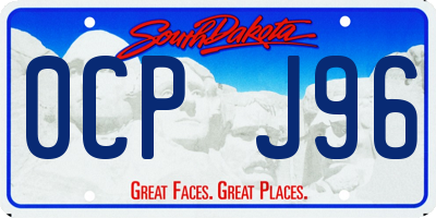 SD license plate 0CPJ96