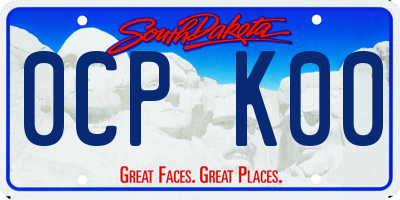 SD license plate 0CPK00