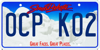 SD license plate 0CPK02