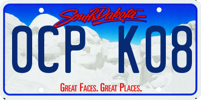 SD license plate 0CPK08