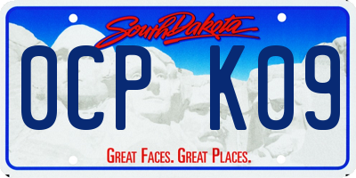 SD license plate 0CPK09
