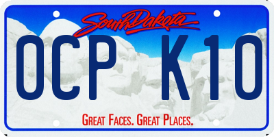 SD license plate 0CPK10