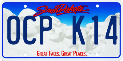 SD license plate 0CPK14
