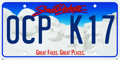 SD license plate 0CPK17