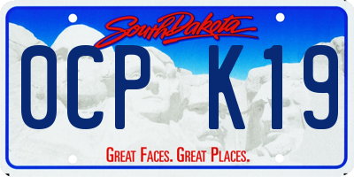SD license plate 0CPK19