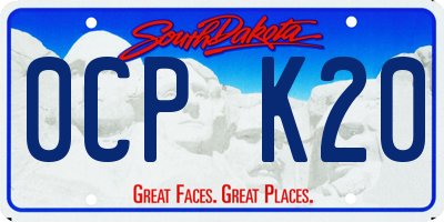 SD license plate 0CPK20