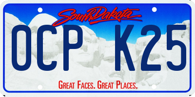 SD license plate 0CPK25
