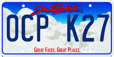SD license plate 0CPK27