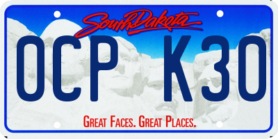 SD license plate 0CPK30