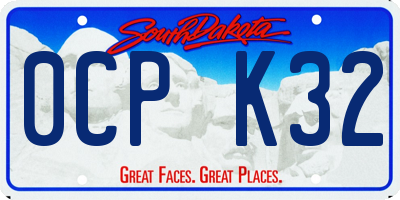 SD license plate 0CPK32