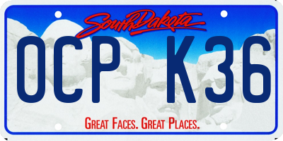 SD license plate 0CPK36