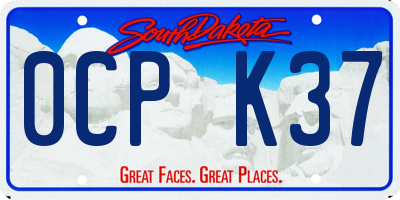 SD license plate 0CPK37