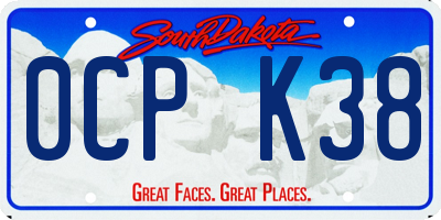 SD license plate 0CPK38