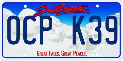 SD license plate 0CPK39