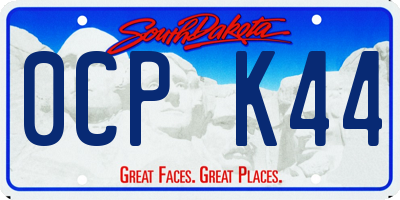 SD license plate 0CPK44
