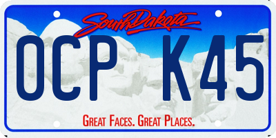 SD license plate 0CPK45