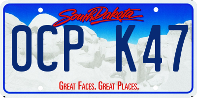 SD license plate 0CPK47