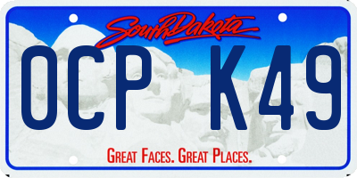 SD license plate 0CPK49