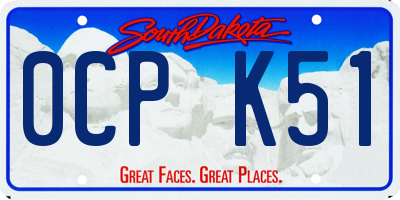 SD license plate 0CPK51
