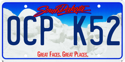 SD license plate 0CPK52