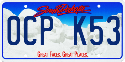 SD license plate 0CPK53