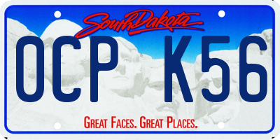SD license plate 0CPK56