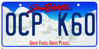 SD license plate 0CPK60
