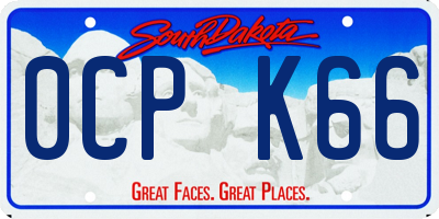 SD license plate 0CPK66