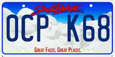 SD license plate 0CPK68
