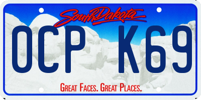 SD license plate 0CPK69