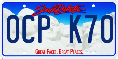 SD license plate 0CPK70