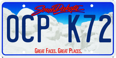 SD license plate 0CPK72