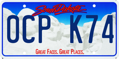 SD license plate 0CPK74