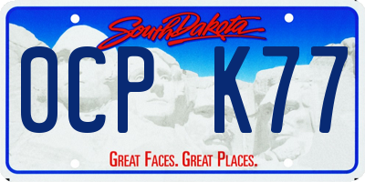 SD license plate 0CPK77