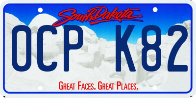SD license plate 0CPK82