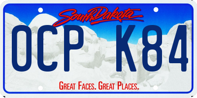 SD license plate 0CPK84
