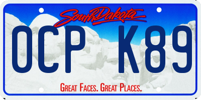 SD license plate 0CPK89