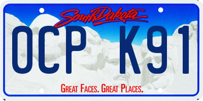 SD license plate 0CPK91